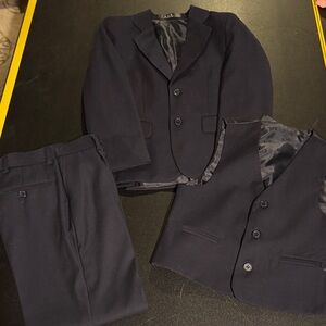 Boy's Classic Navy Blue Suit Set